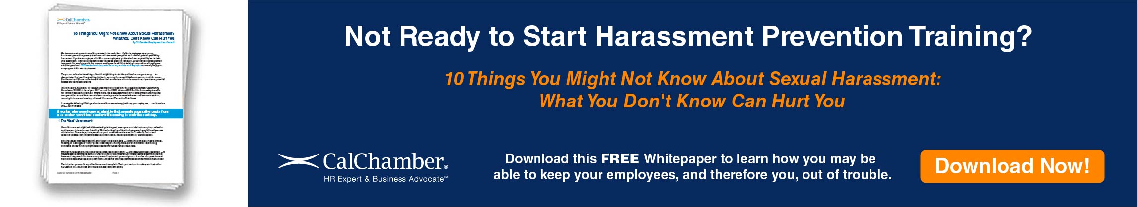 Not ready to start Harassment Prevention Training? 